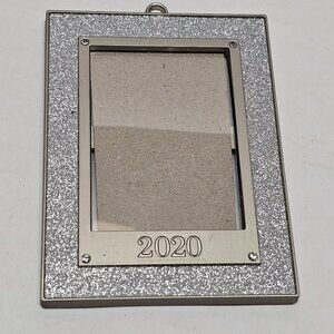 Christmas Silver Glitter Metal Photo Frame 2020 Dated Tree Ornament Harvey Lewis